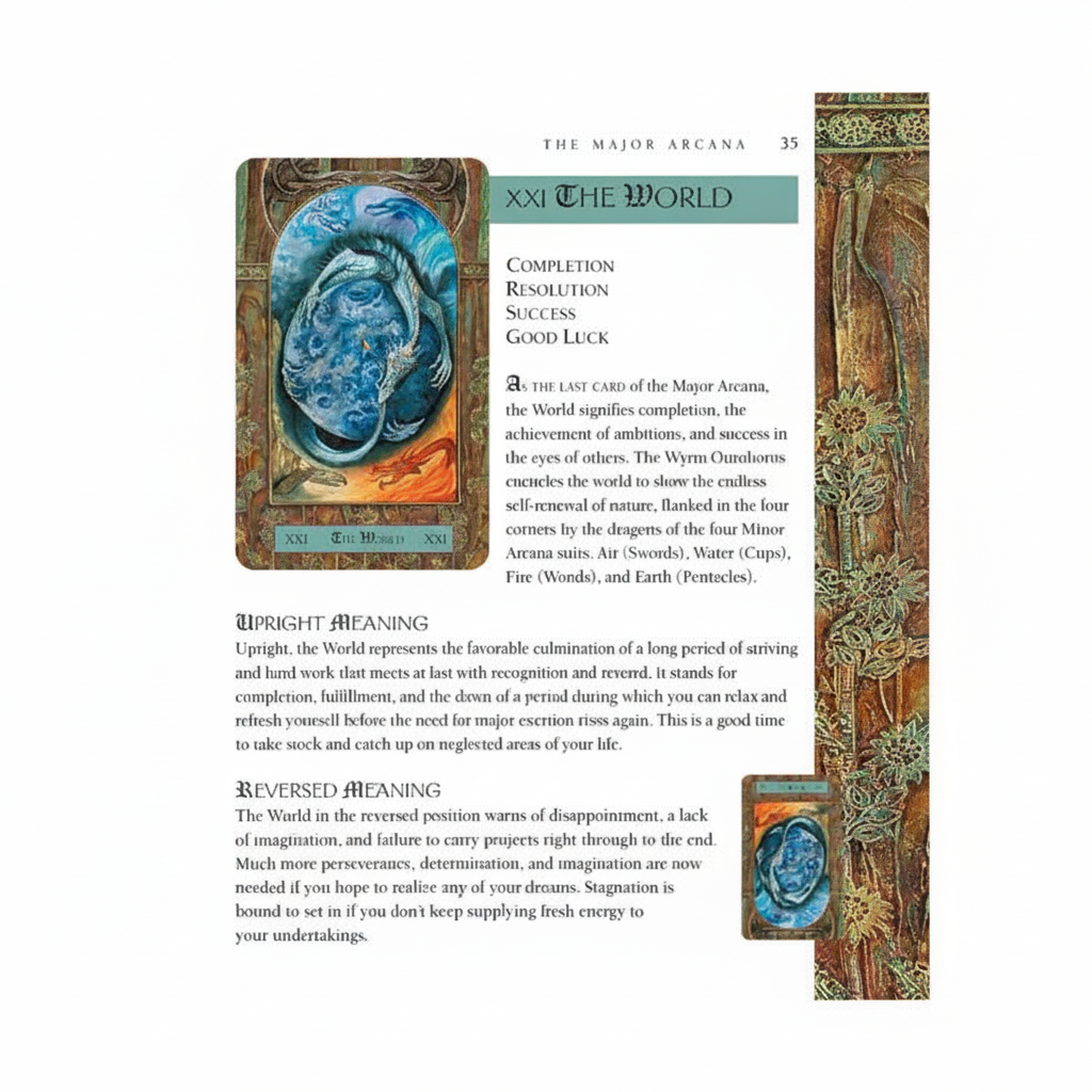 Dragon Tarot photo 4, white border with contents unchanged