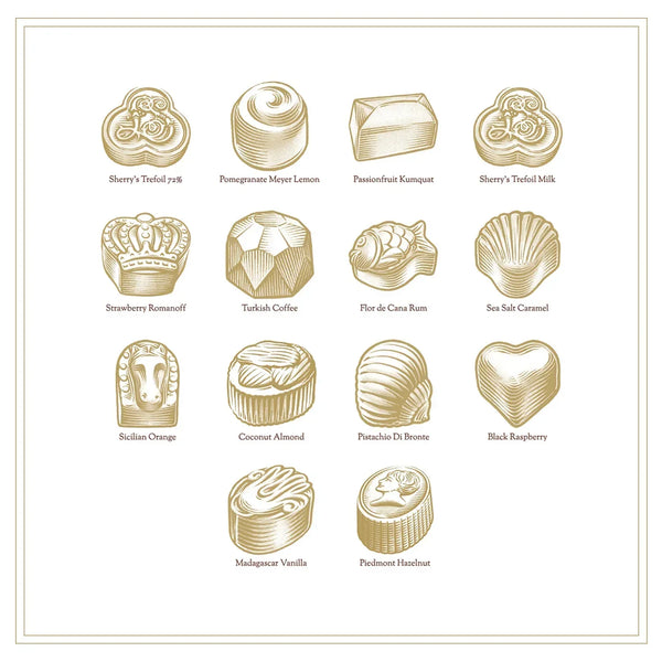 Louis Sherry - 12pc Traditional Truffles - Ming Blue