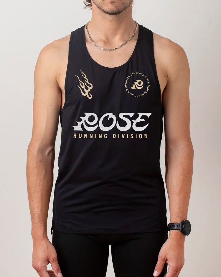 Rose Endurance - Ignition Running Singlet - Black