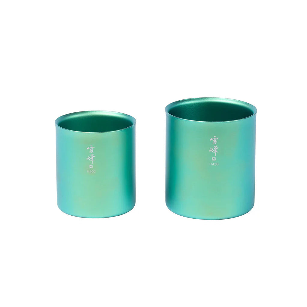 Snow Peak - Anodized Titanium - Summer Stacking Mug Set - Green