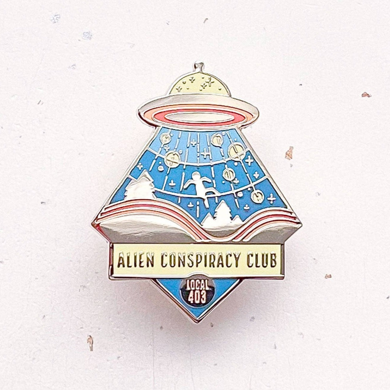 Alien Conspiracy Club Enamel Pin - Space Camp