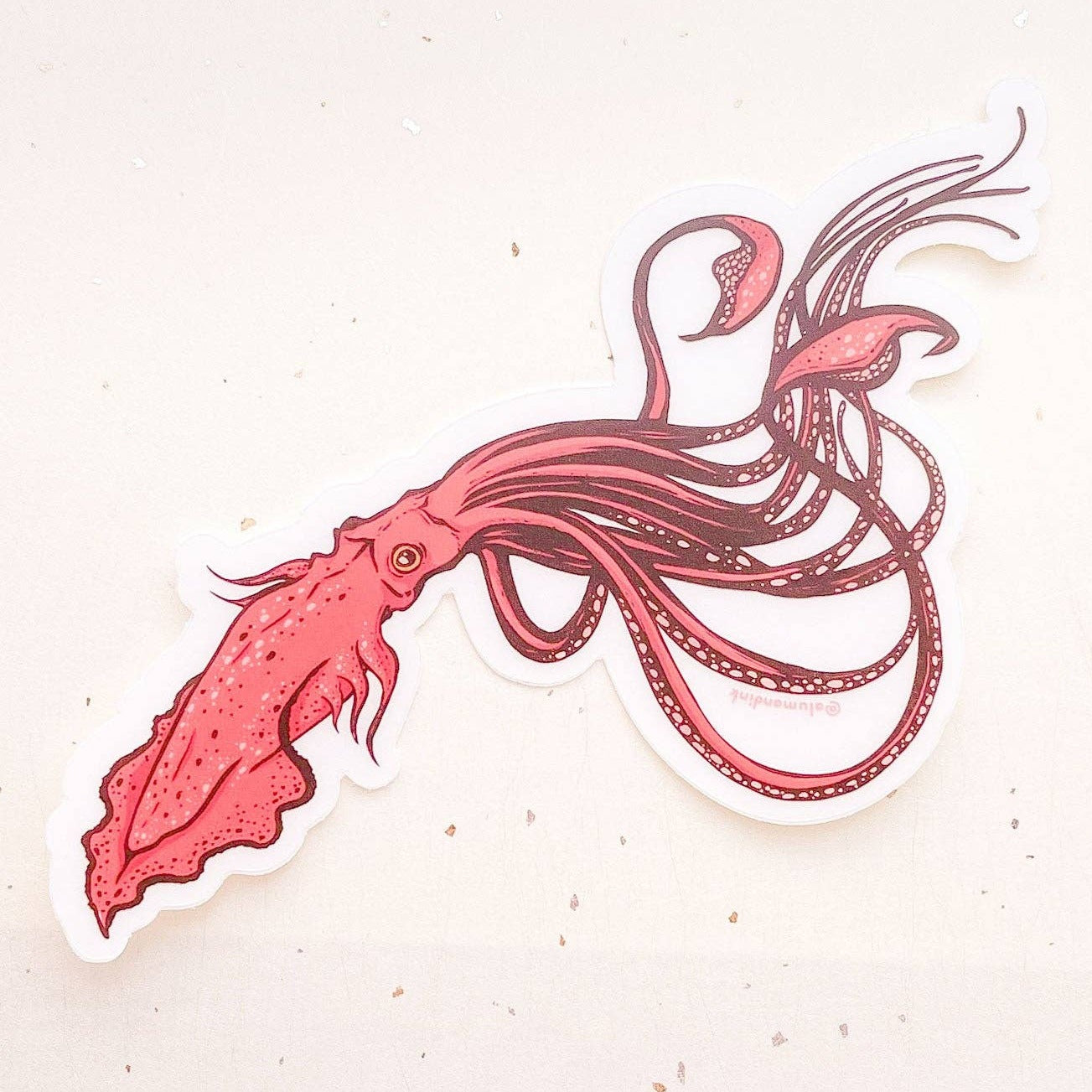 Giant Squid Clear Vinyl Sticker - Space Camp