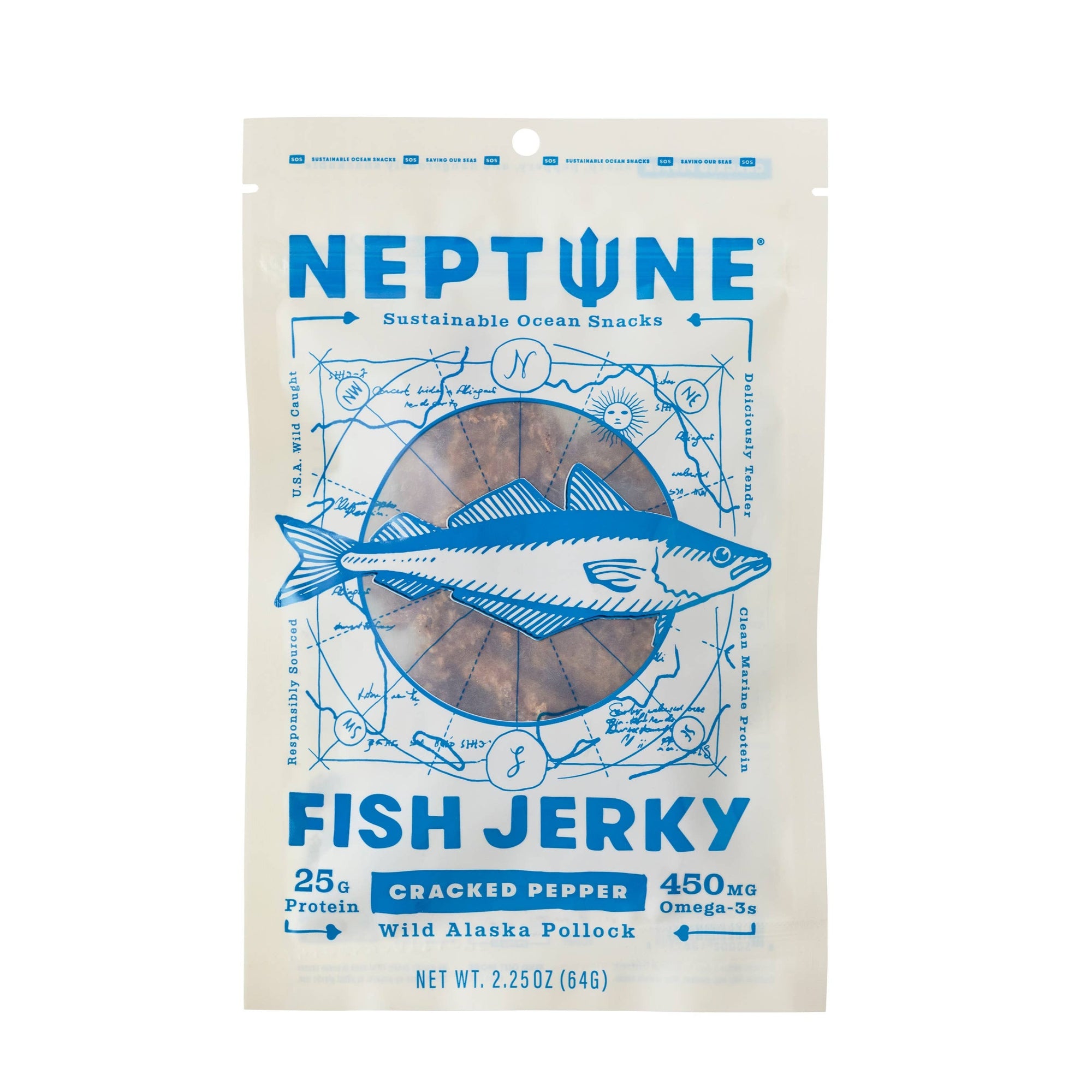 Cracked Pepper Neptune Fish Jerky - Space Camp
