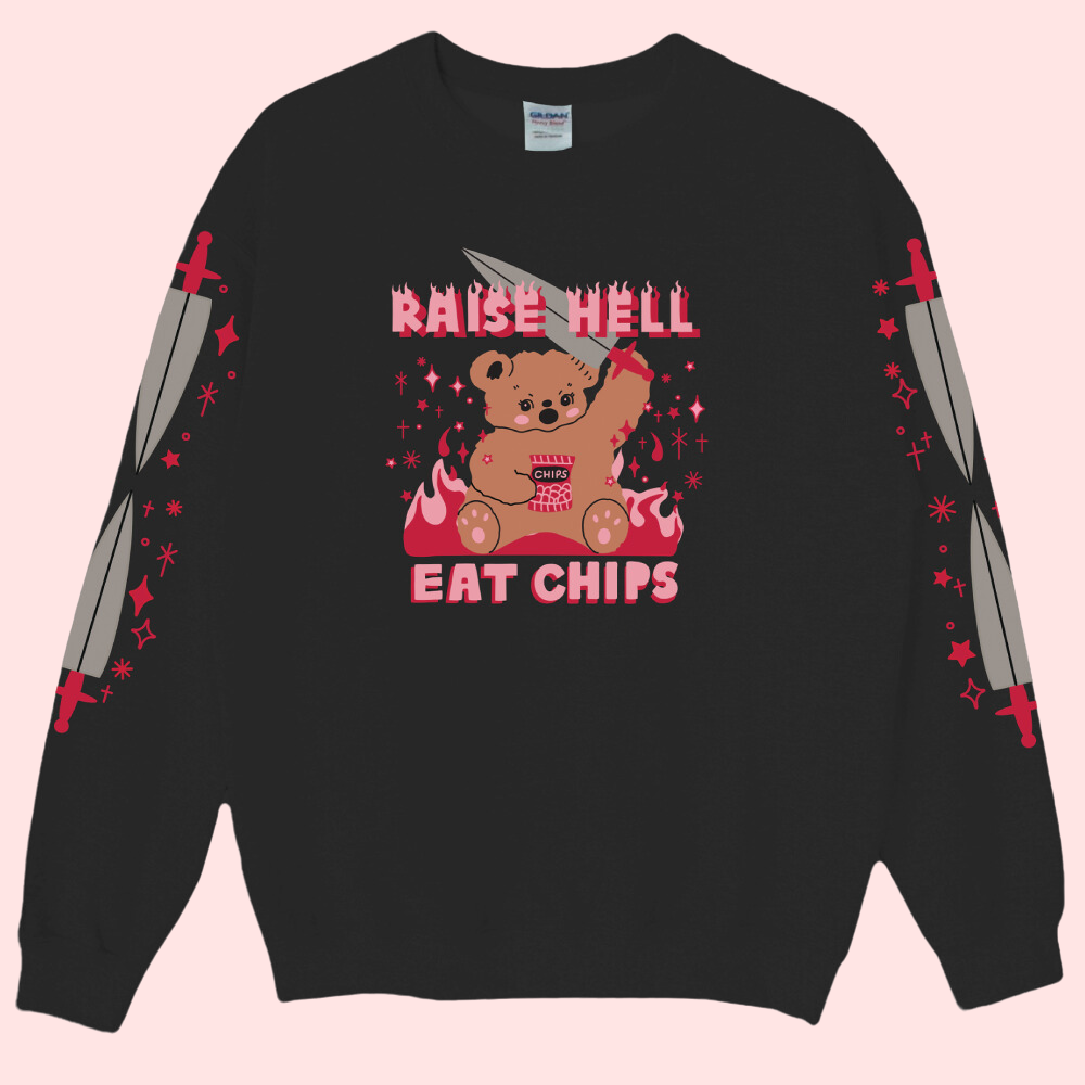 Raise Hell Eat Chips Sweatshirt - Space Camp