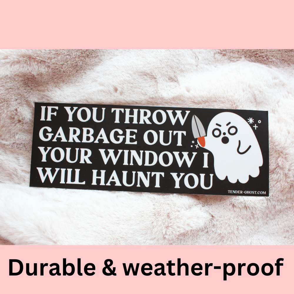 Haunted Garbage Bumper Sticker - Space Camp