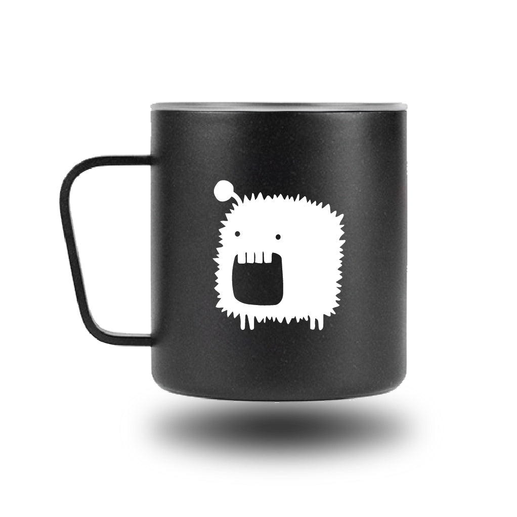 Space Camp x BLACKBIRD x MIIR - Black with Fuzzy Alien Friend Mug
