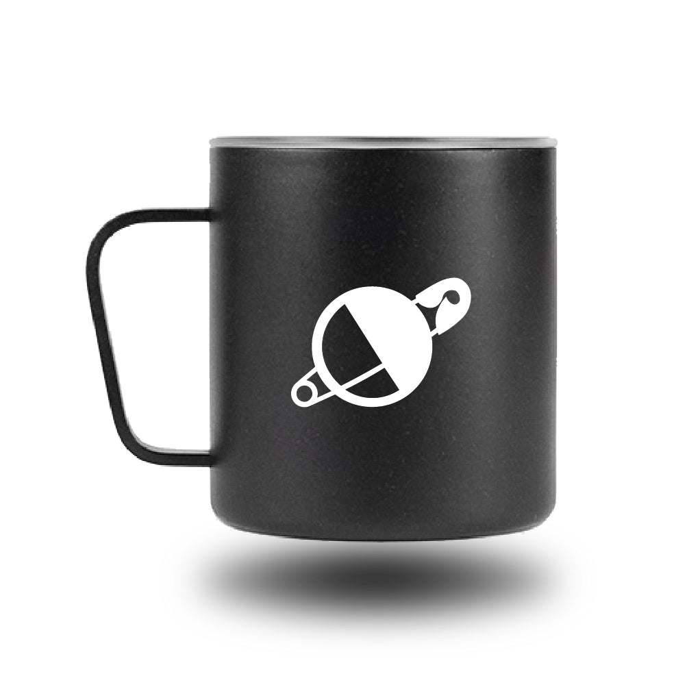 SPACE CAMP 2020 MUG - BLACK with SAFETY PIN SATURN - Space Camp