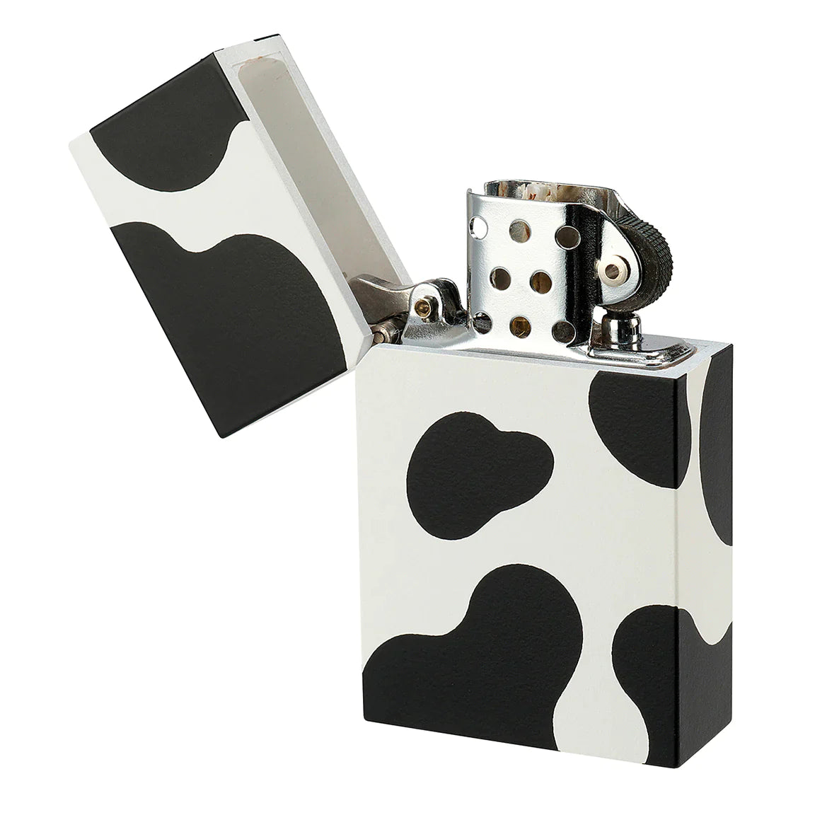 Hard-Edge Lighter - Black Cow Print - Space Camp