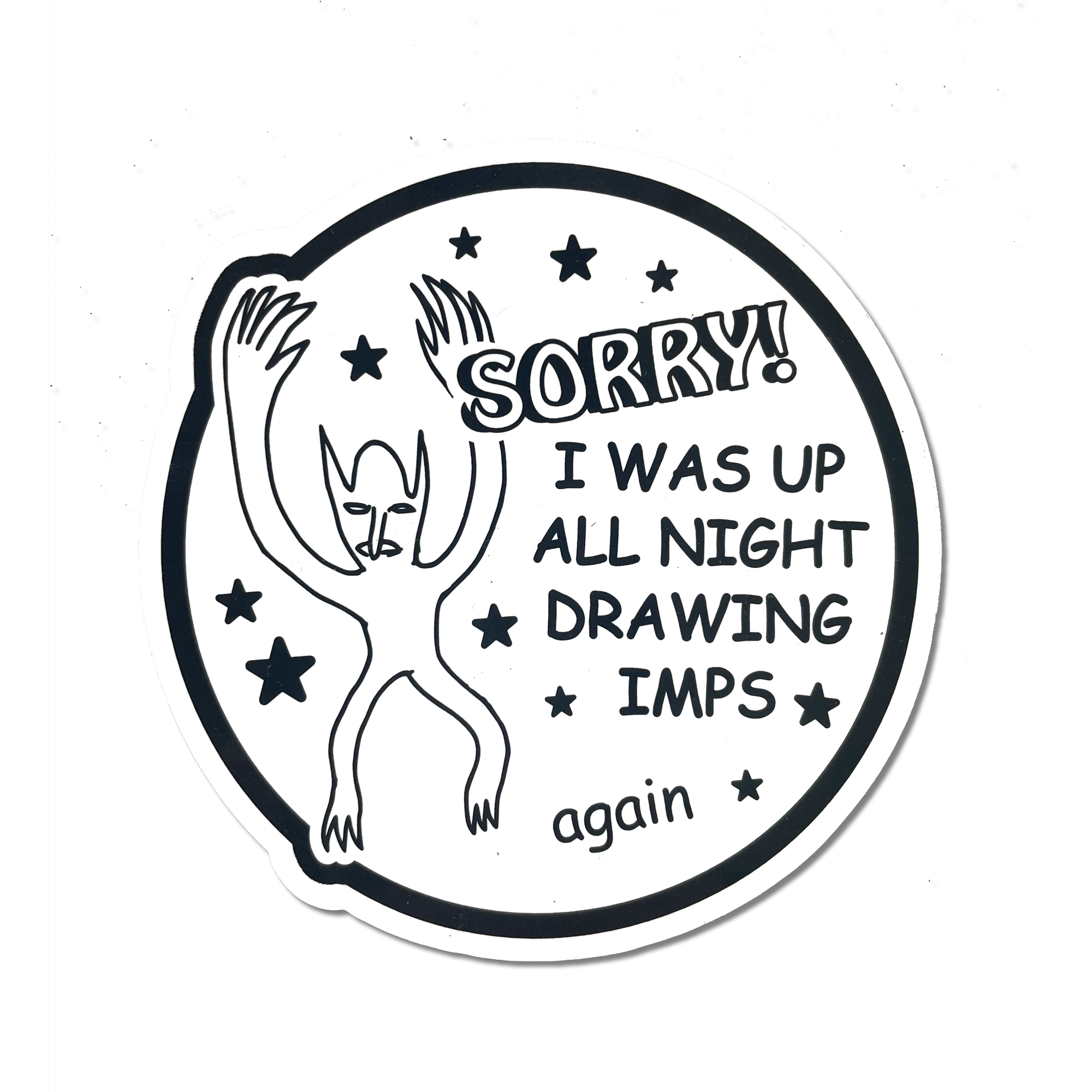 Drawing Imps - Round Sticker - Space Camp